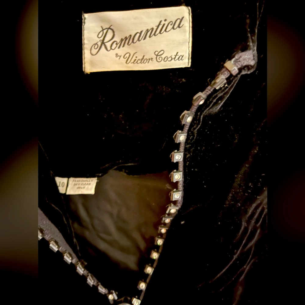 Black Velvet Rhinestone dress